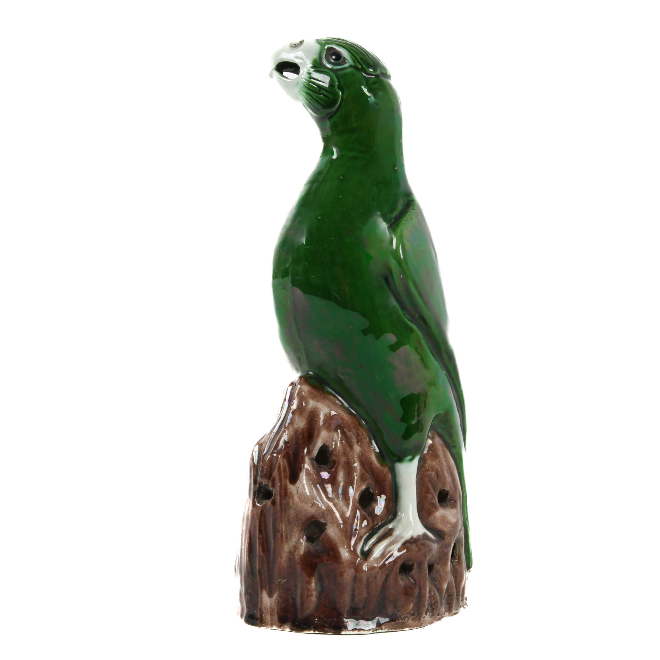 High Glazed Parrot Pottery Statue-3