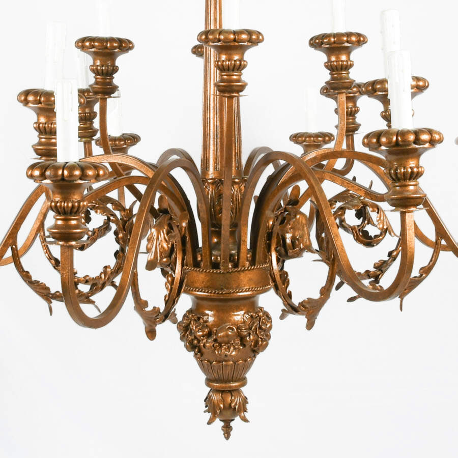French Country Chateau-Style 16-Light Chandelier-3