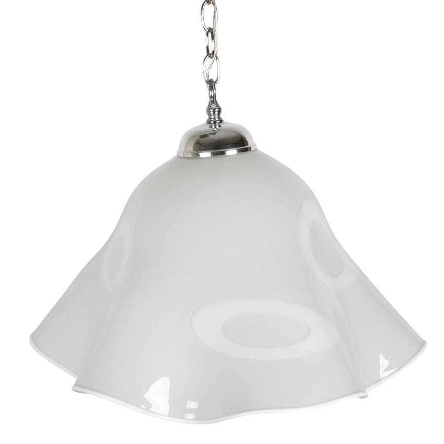 White Murano Glass Fazzoletto Hanging Light-4