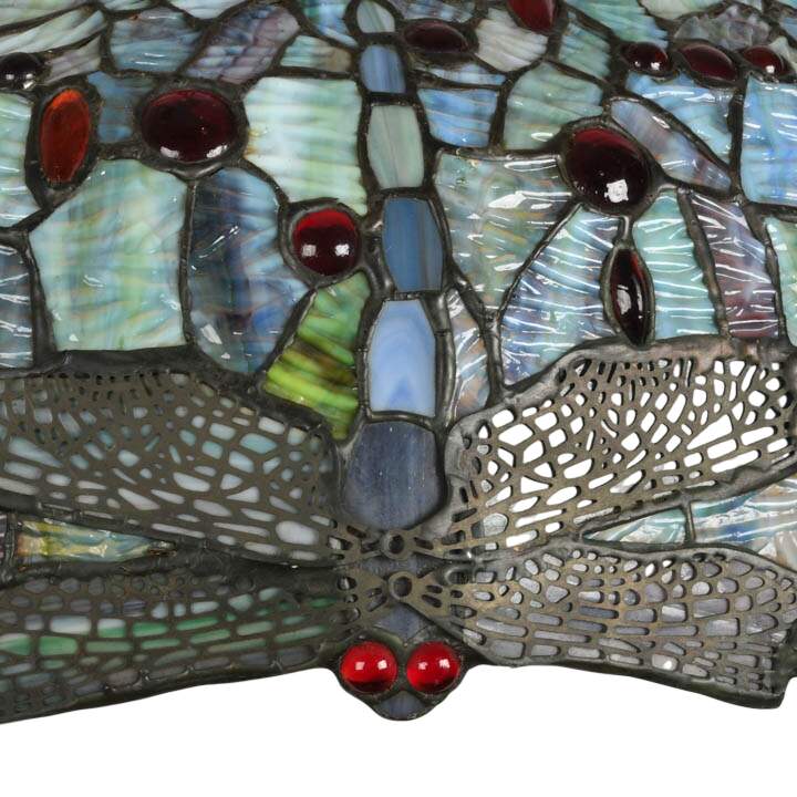 Floral and Butterfly Stained-Glass Chandelier-3