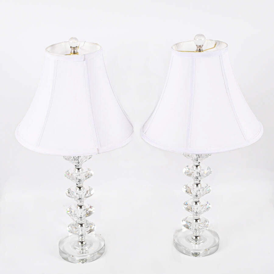 Pair of Simon Blake Interiors Diamond Table Lamps-2