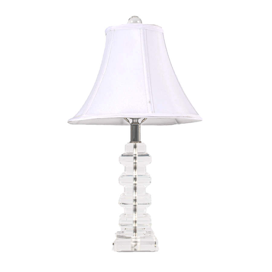 Mid-Century Modern Lucite Square Block Tier Table Lamp-2