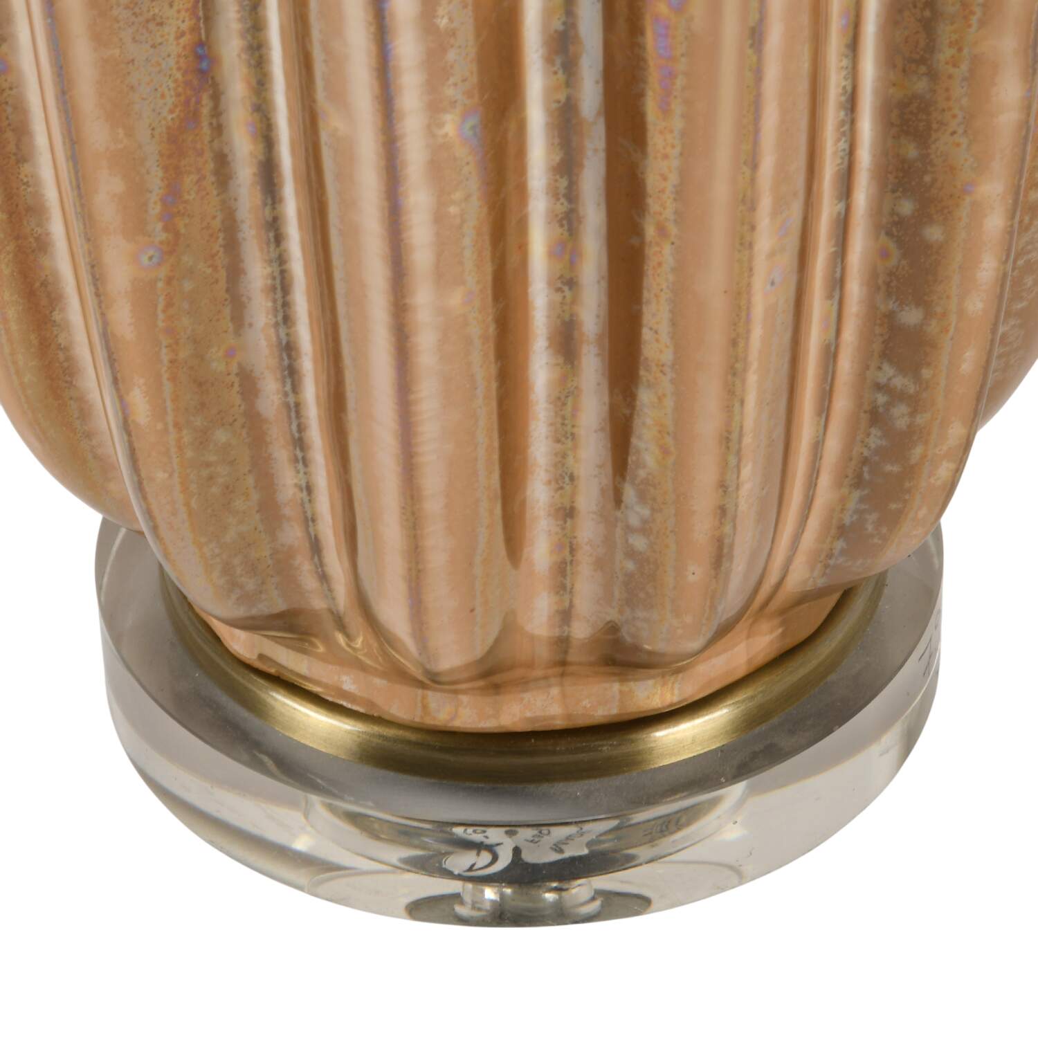 Mid-Century Modern-Style Lusterware Table Lamp-4