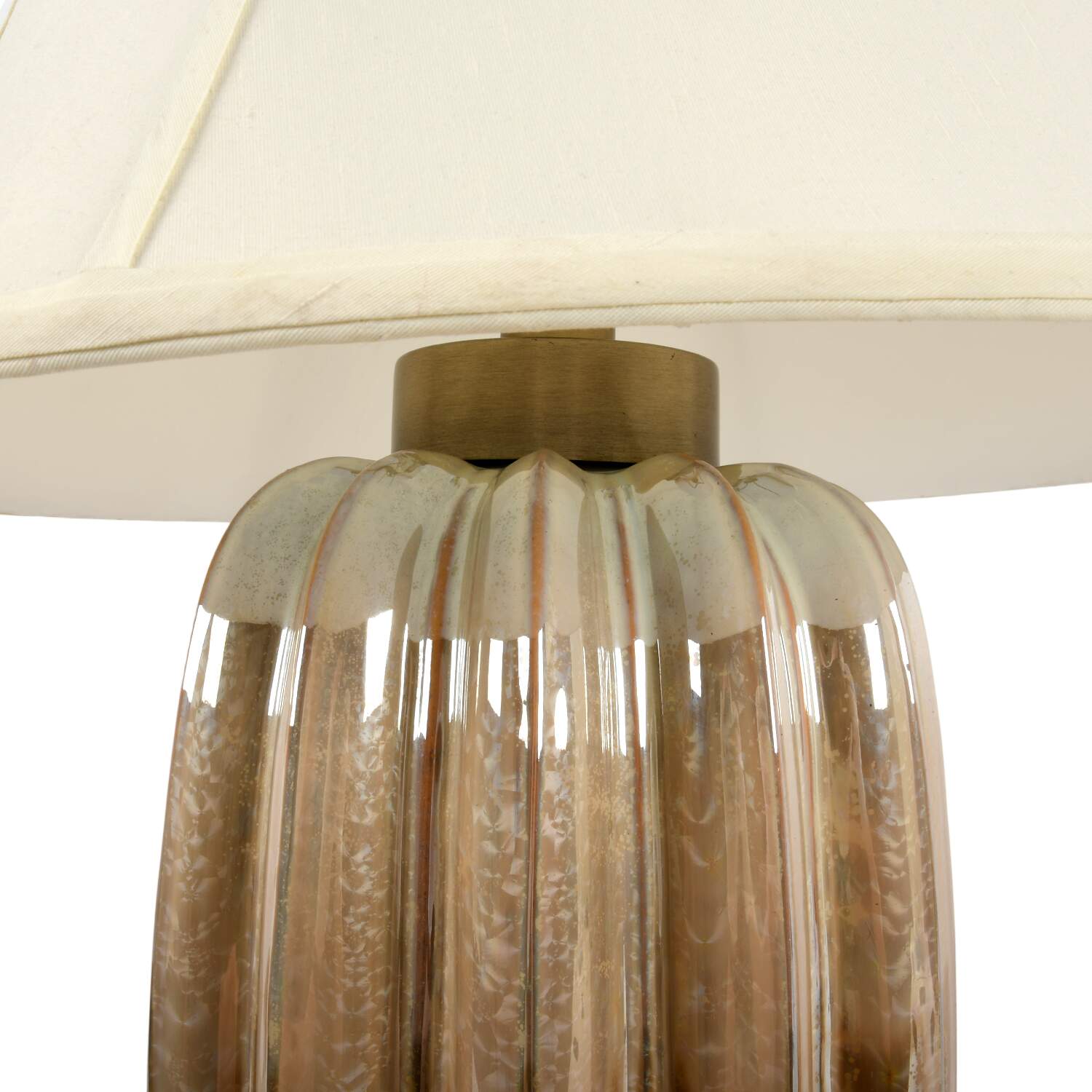 Mid-Century Modern-Style Lusterware Table Lamp-3