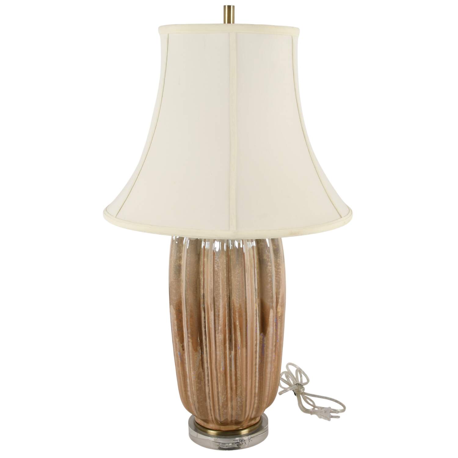 Mid-Century Modern-Style Lusterware Table Lamp-1