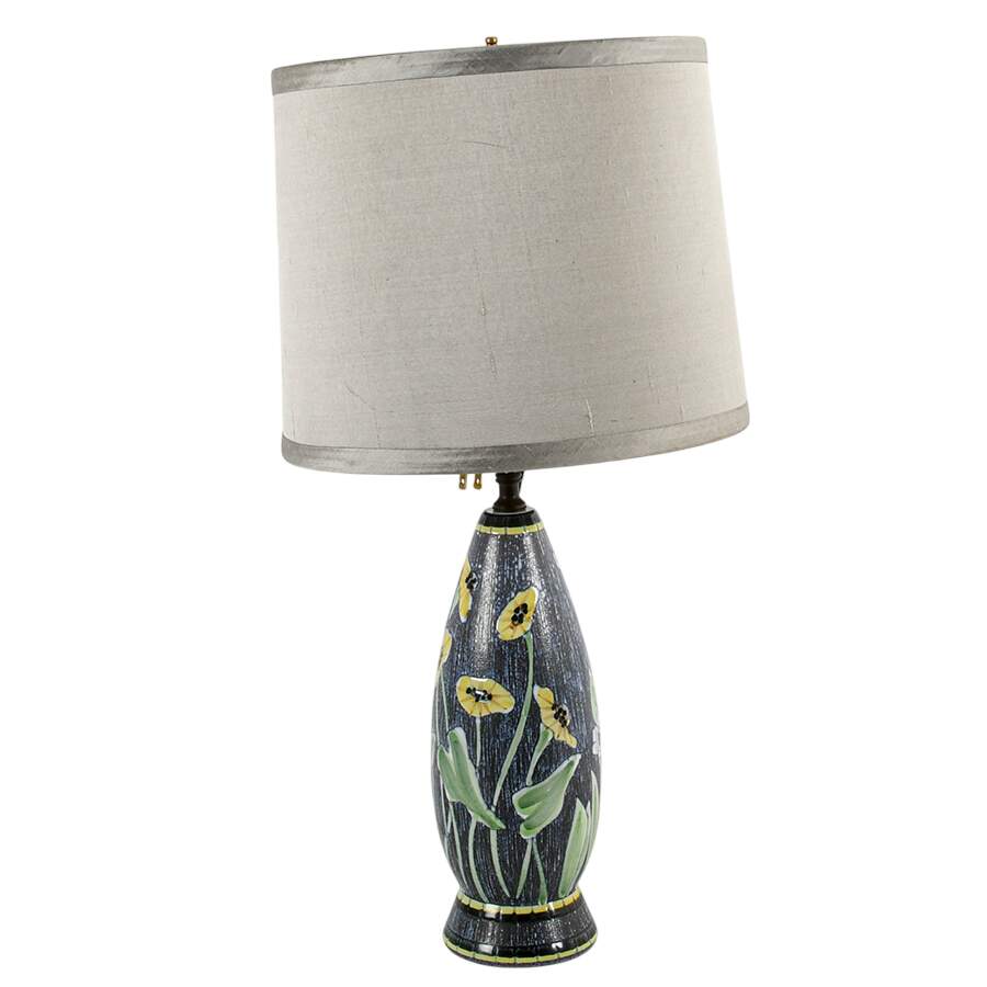 Mid-Century Modern Swedish Pottery Table Lamp-1