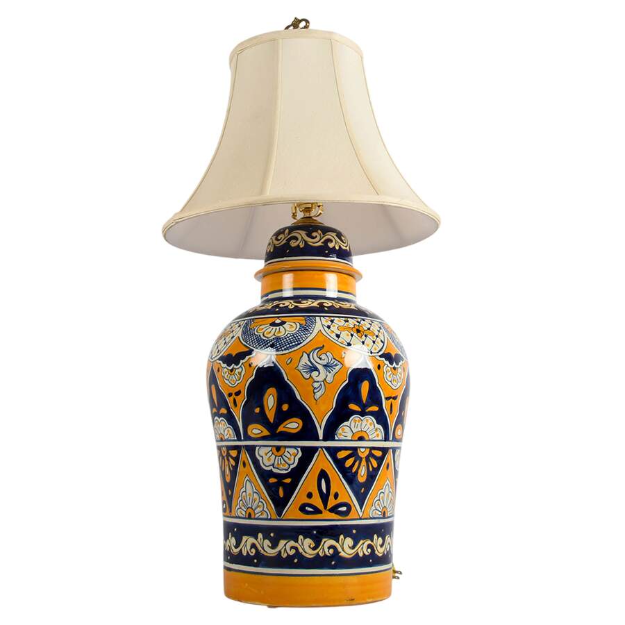 Oversized Mexican Ginger Jar Table Lamp-2
