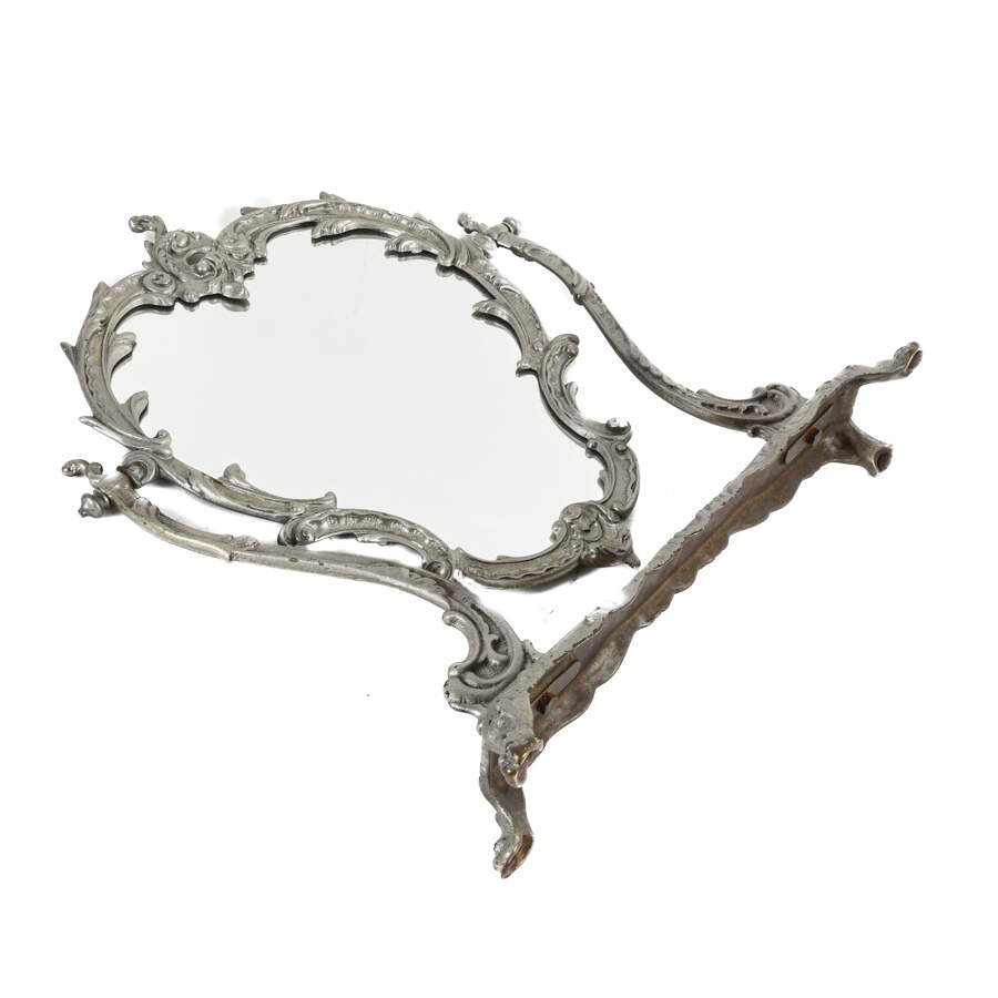 Italian Cast Metal Vanity Dresser Mirror-7