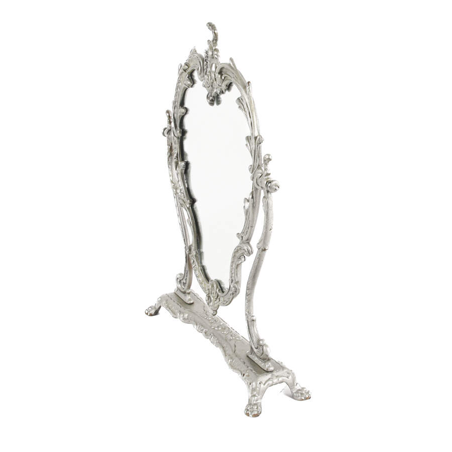 Italian Cast Metal Vanity Dresser Mirror-4