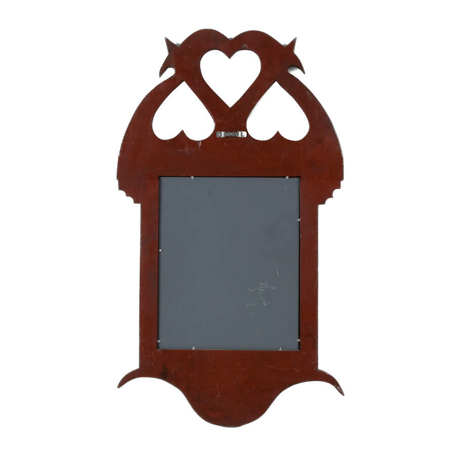 Folk Art-Style Hand-Painted Wall Mirror-4