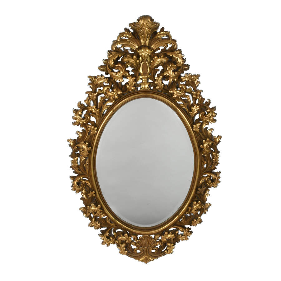 Antique Palatial Giltwood Wall Mirror-6