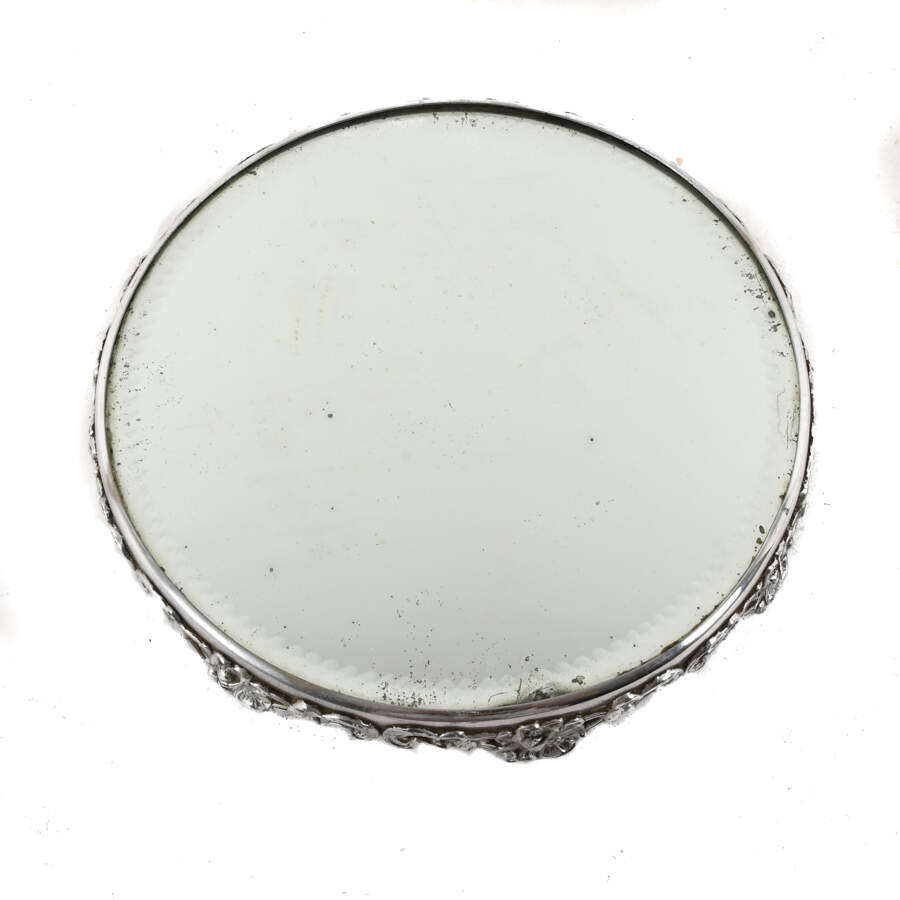 Art Nouveau Mirrored Silverplate Centerpiece Plateau-1