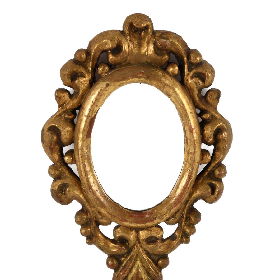 Giltwood and Gesso Hand-Held Wall Mirror-2