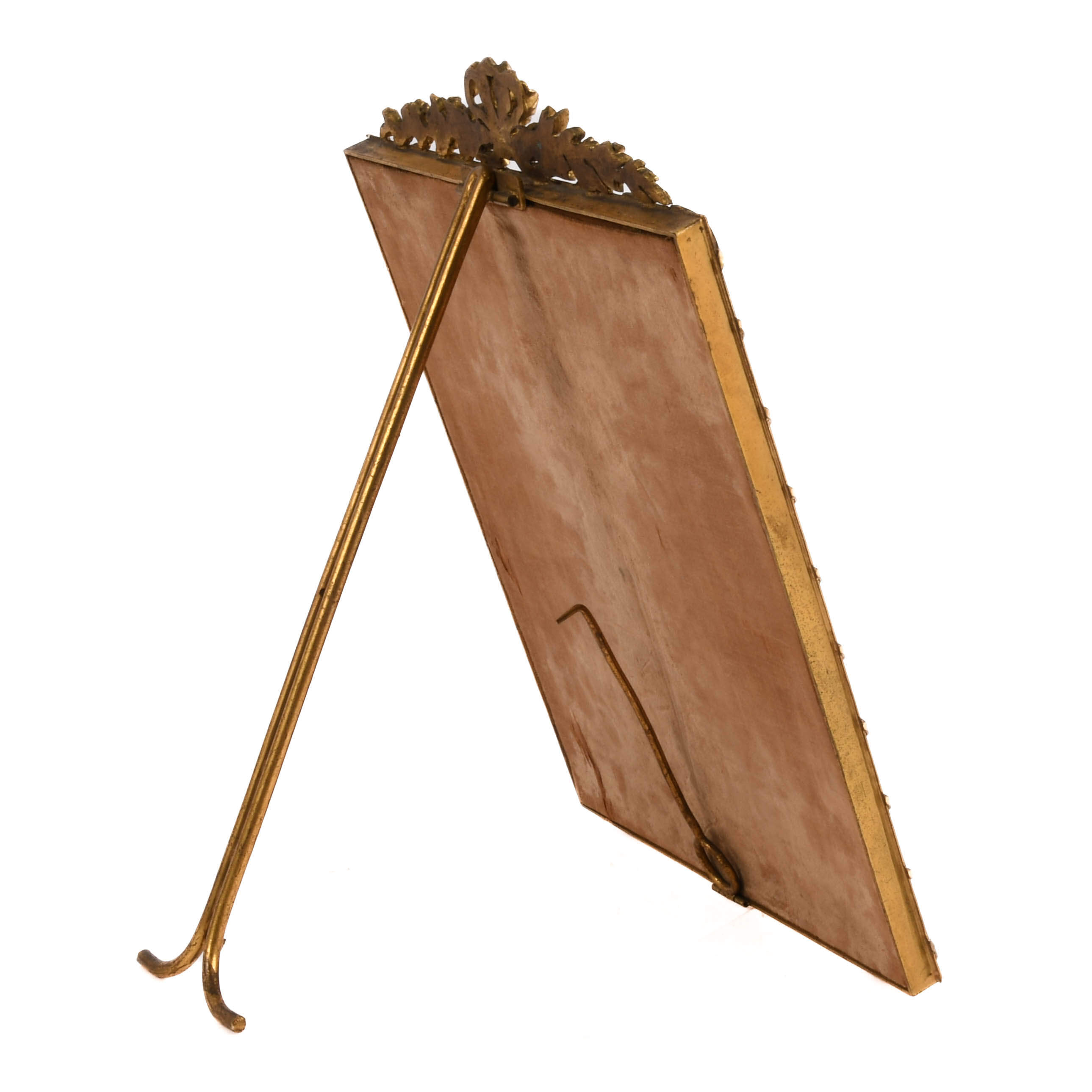 Art Nouveau Brass Vanity Mirror-3