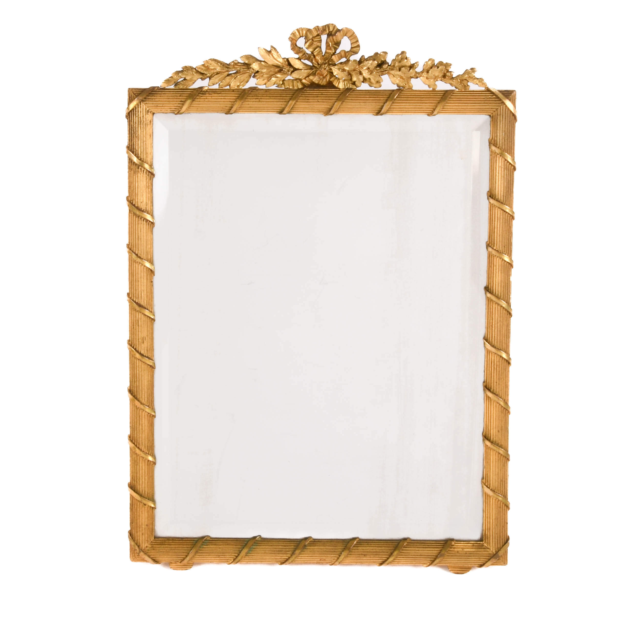 Art Nouveau Brass Vanity Mirror-1