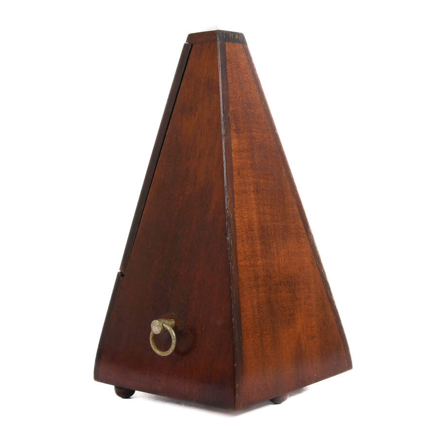 Wittner 813M German Wooden Pyramid Wind-Up Metronome with Bell-4