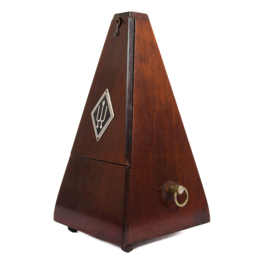 Wittner 813M German Wooden Pyramid Wind-Up Metronome with Bell-3