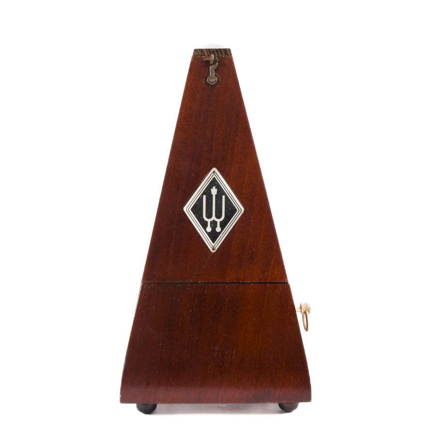 Wittner 813M German Wooden Pyramid Wind-Up Metronome with Bell-1
