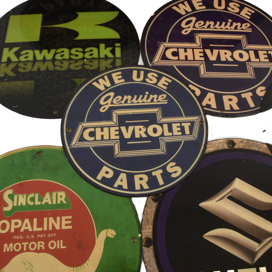 Grouping of Eleven Assorted Automobile Advertising Metal Signs-2