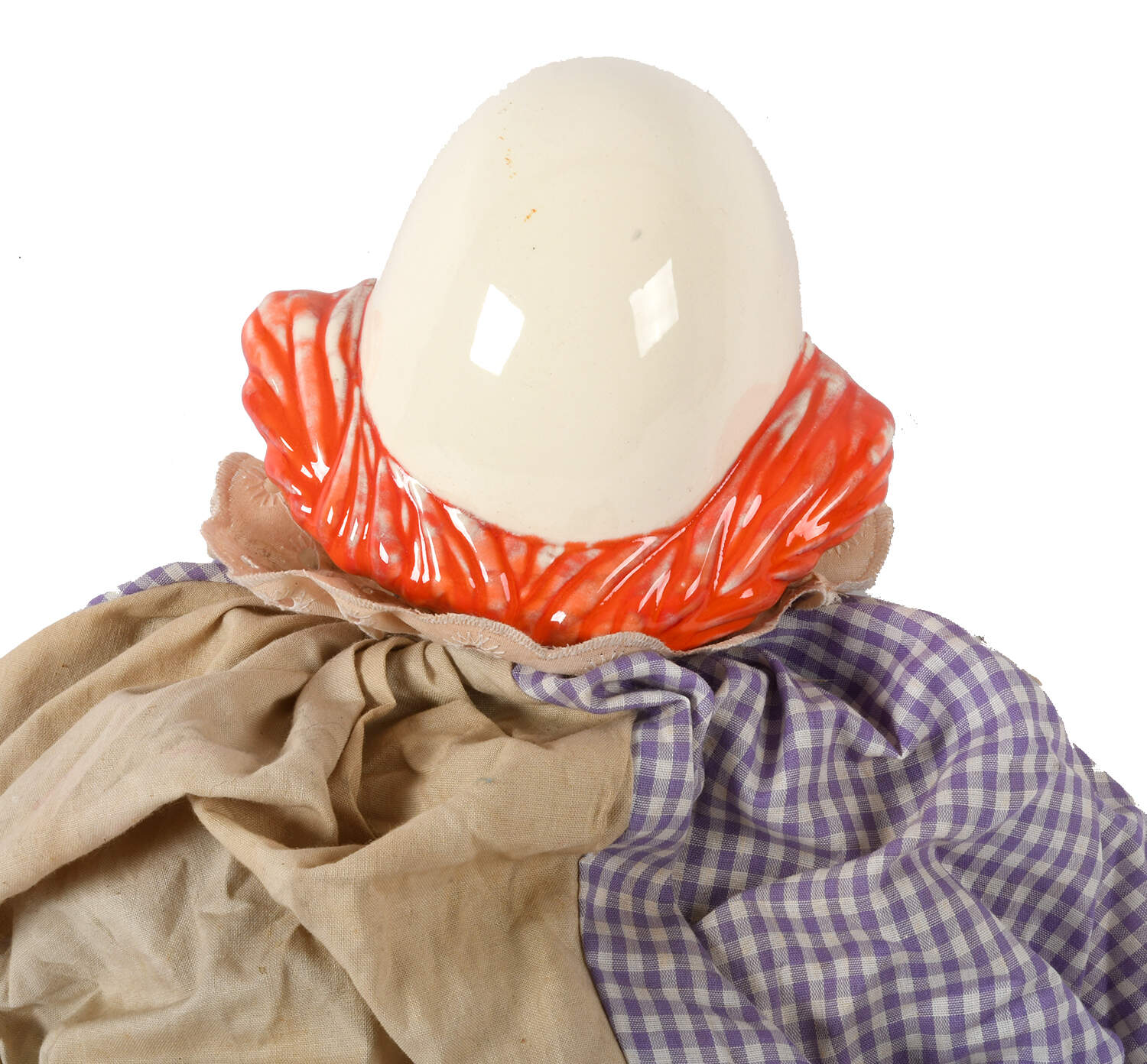 Porcelain and Cloth Clown Doll-2