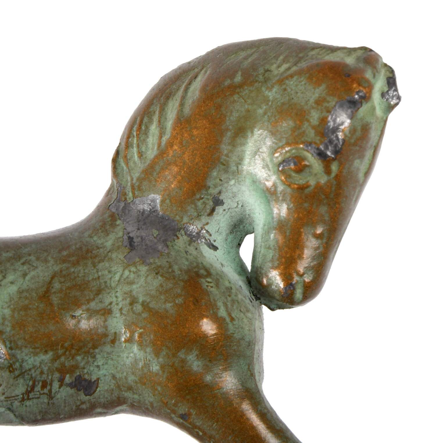 Grouping of Five Cast Bronzed Metal Horse Statues-2