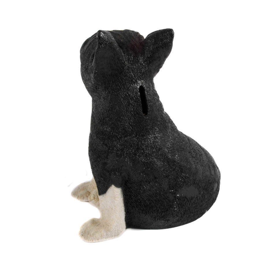 Mid-Century Modern Chalkware Boston Terrier Dog Sculpture Bank-14