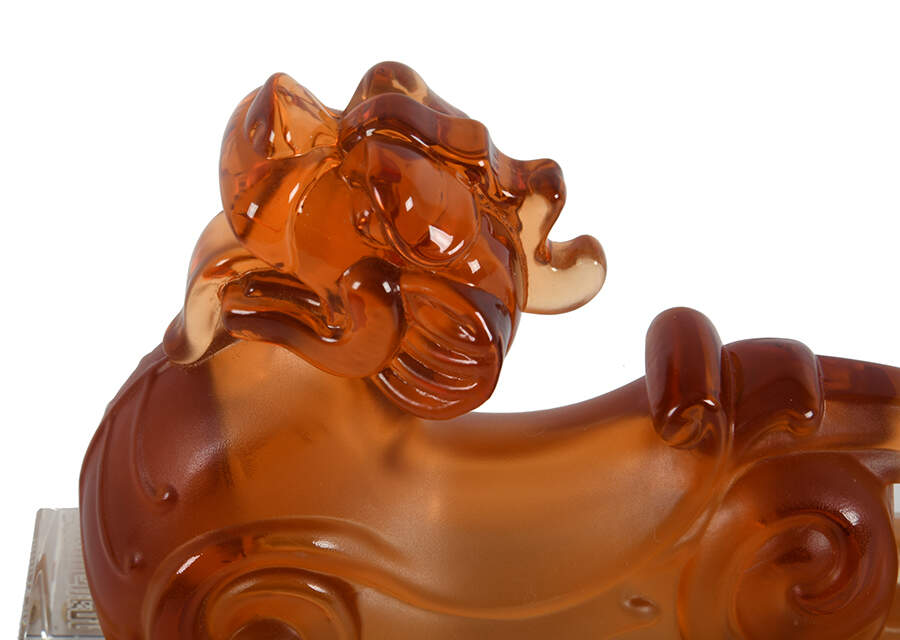 Chinese Fortune Dragon Sardell Imports Art Glass Award-5