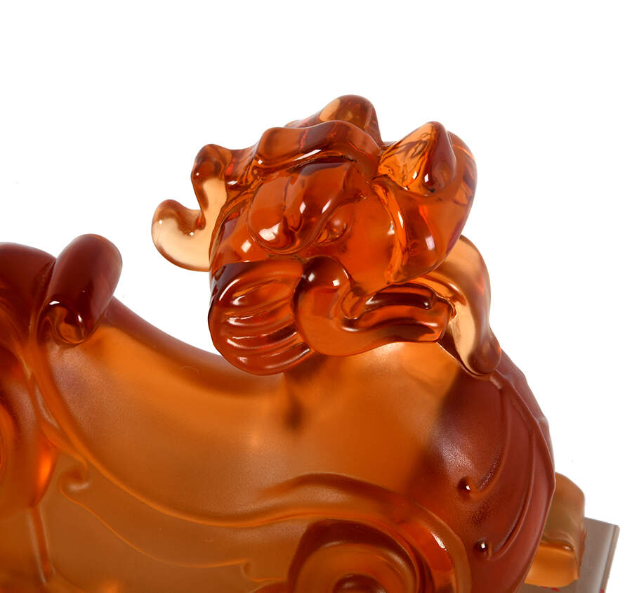 Chinese Fortune Dragon Sardell Imports Art Glass Award-4