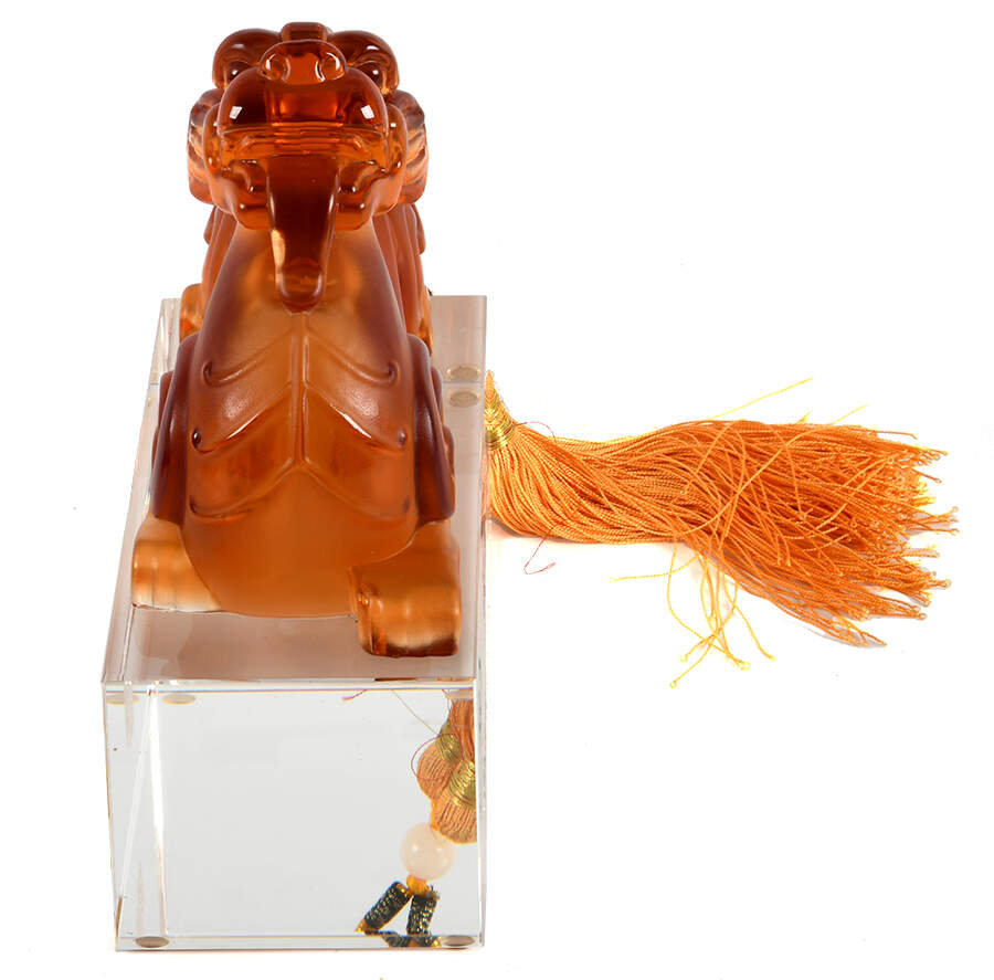 Chinese Fortune Dragon Sardell Imports Art Glass Award-3