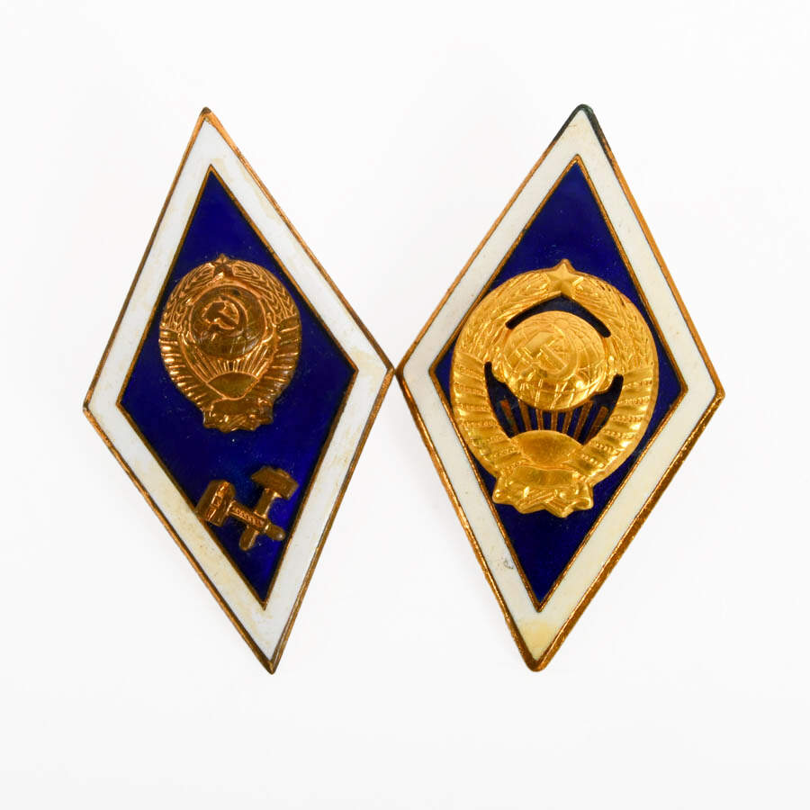 Grouping of Six Soviet Union Service and Survival Pins-3