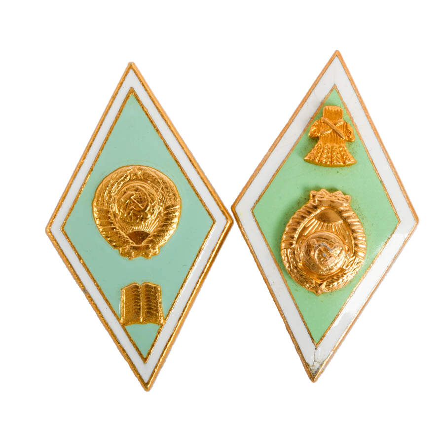 Grouping of Six Soviet Union Service and Survival Pins-2