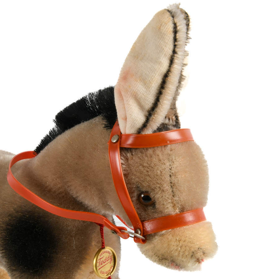 German Hermann Teddy Mohair Donkey Plush Toy-5