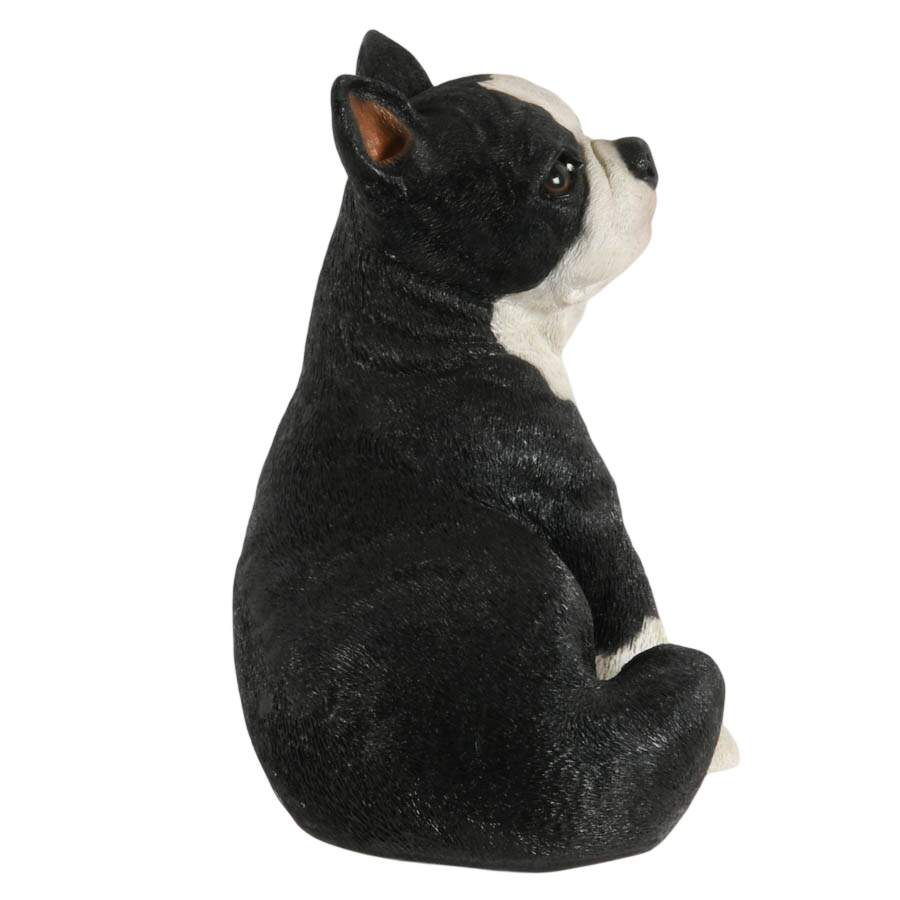 Mid-Century Modern Chalkware Boston Terrier Dog Sculpture Bank-6
