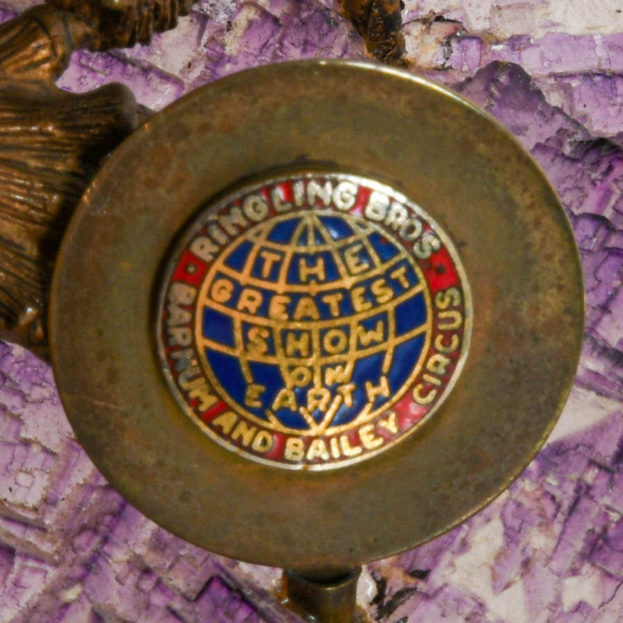 Ringling Bros Barnum and Bailey Bronze Tiger on Amethyst Base-2