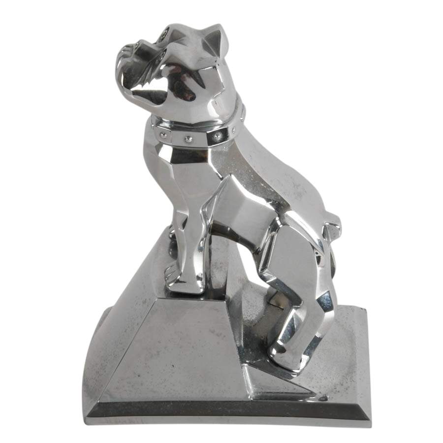 Mack Trucks Chrome Bulldog Hood Ornament with Base-3