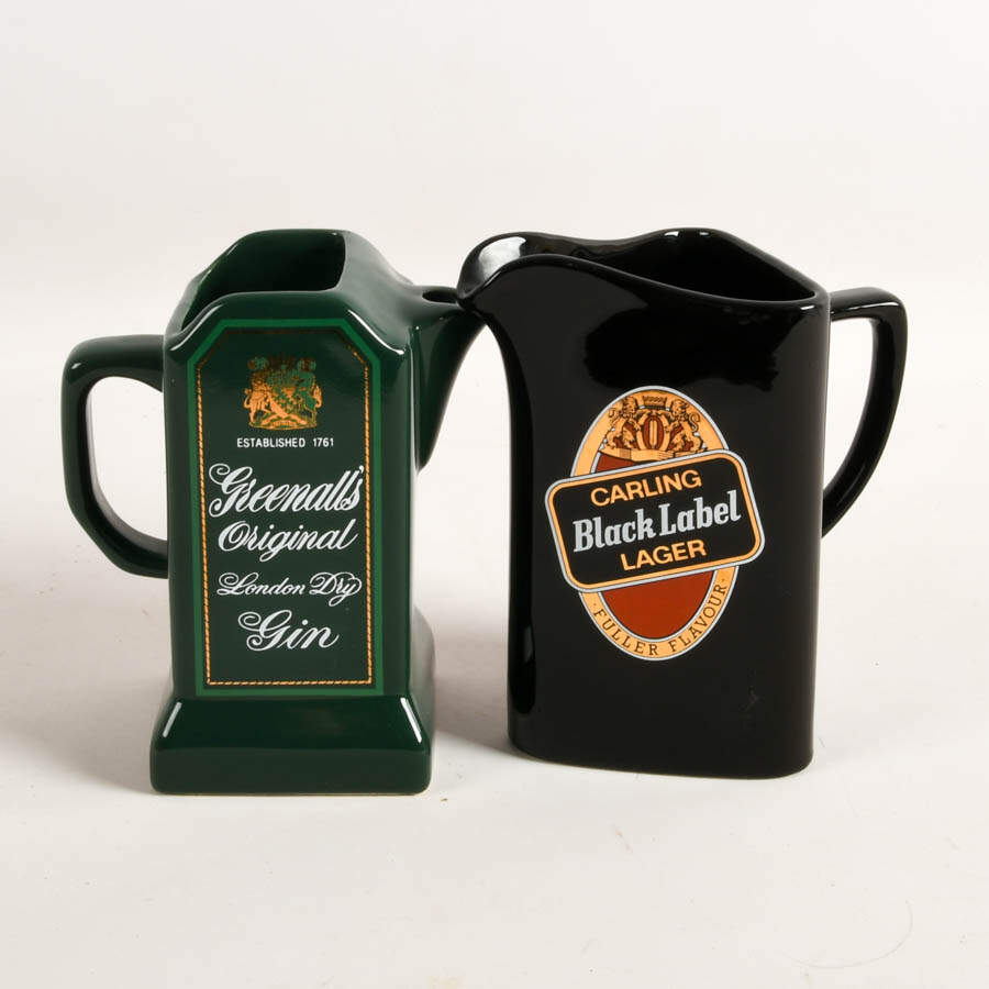 Five Alcohol Advertising Ceramic Pitchers-6