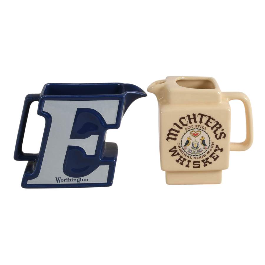 Five Alcohol Advertising Ceramic Pitchers-4