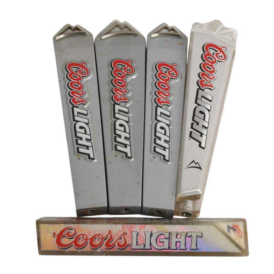 Selection of Five Coors Light Beer Tap Handles-1