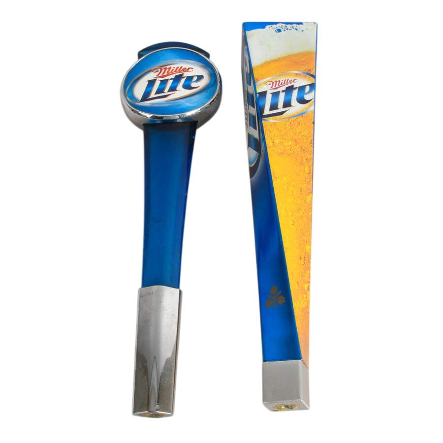 The Tap Rack Collection of Four Miller Lite Tap Handles-3