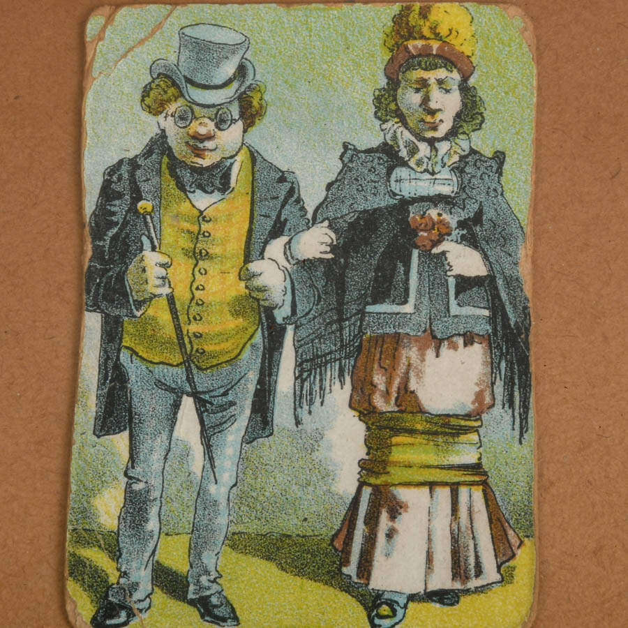 Framed Set of Odd Couples Comical Victorian Era Trading Cards-3