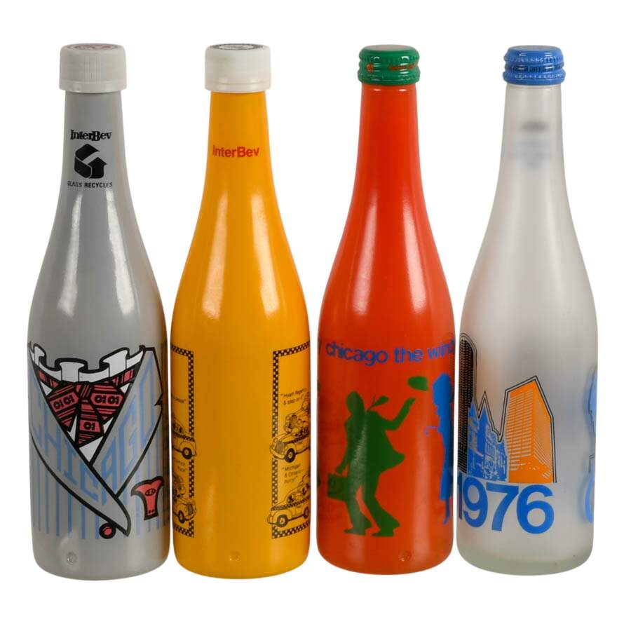 Set of Four Chicago Illinois NSDA Convention Commemorative Bottles-3