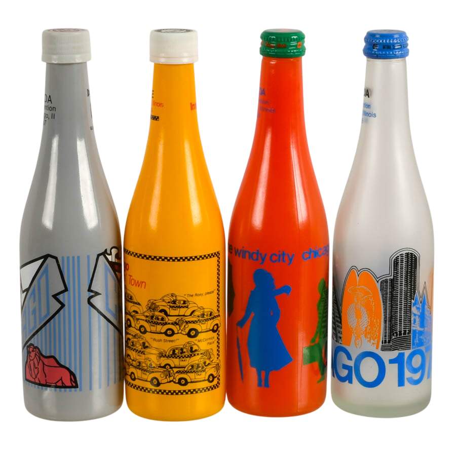 Set of Four Chicago Illinois NSDA Convention Commemorative Bottles-2