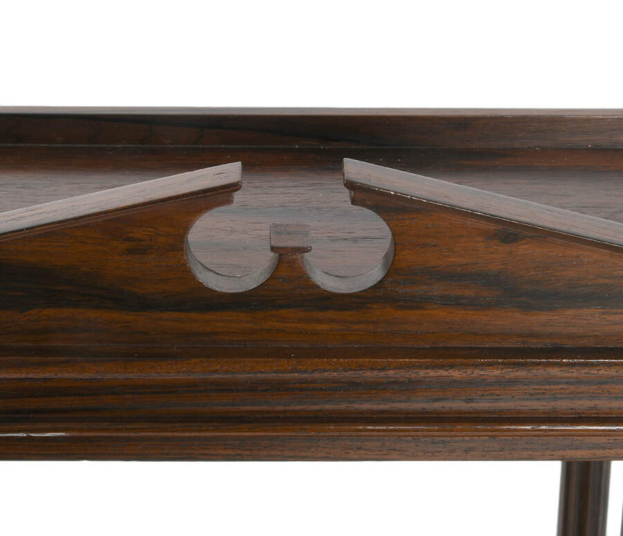 Mirrored Mahogany Wall Display Shelf with Drawer-4