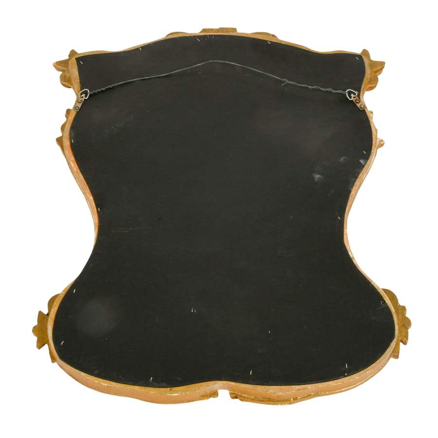 Ornate Gold Wall Mirror with Nature-Inspired Motifs-7