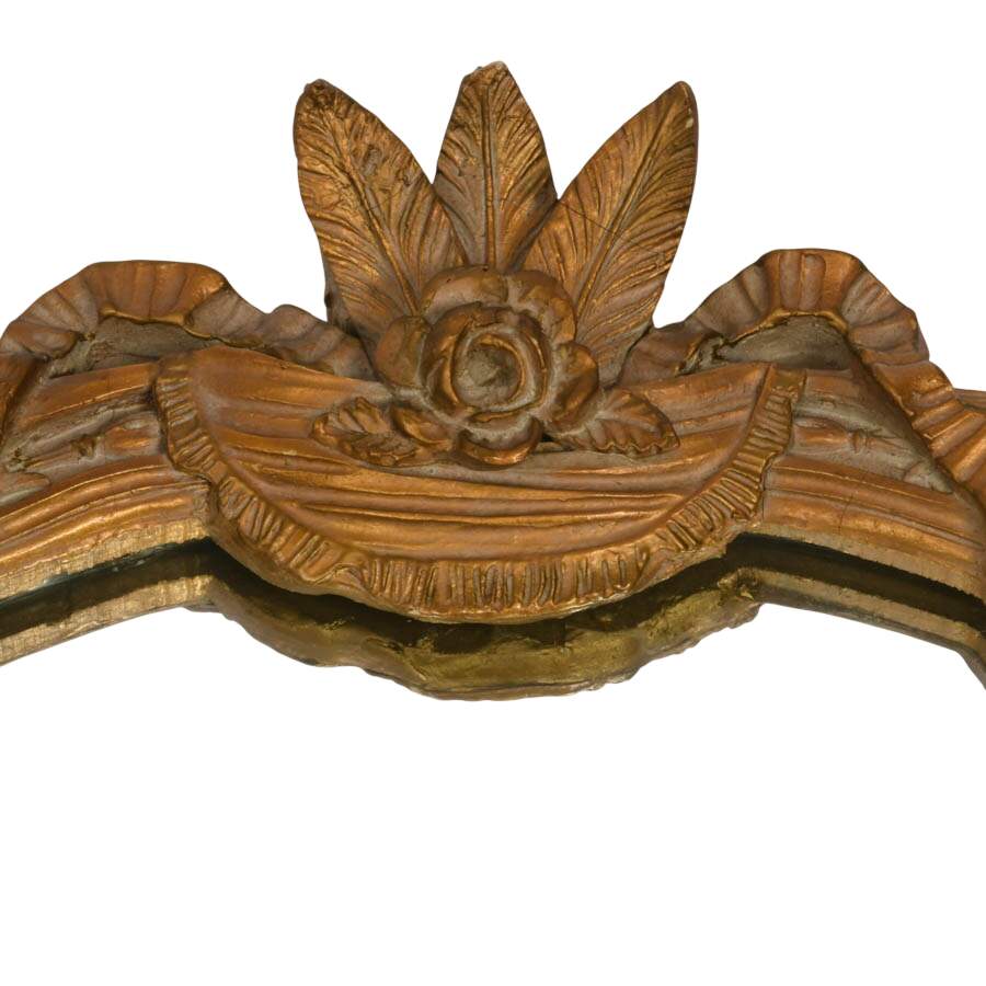 Ornate Gold Wall Mirror with Nature-Inspired Motifs-3
