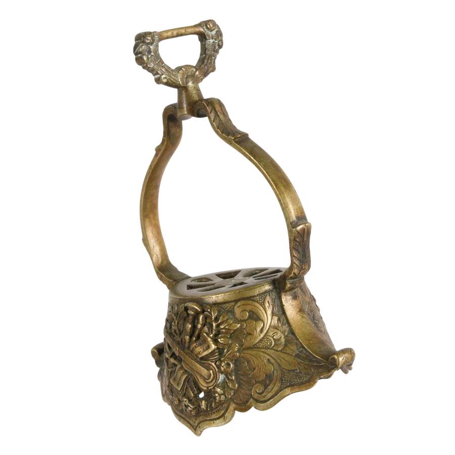 Antique Belgian Scholberg & Gadet Brass Equestrian Stirrup-6