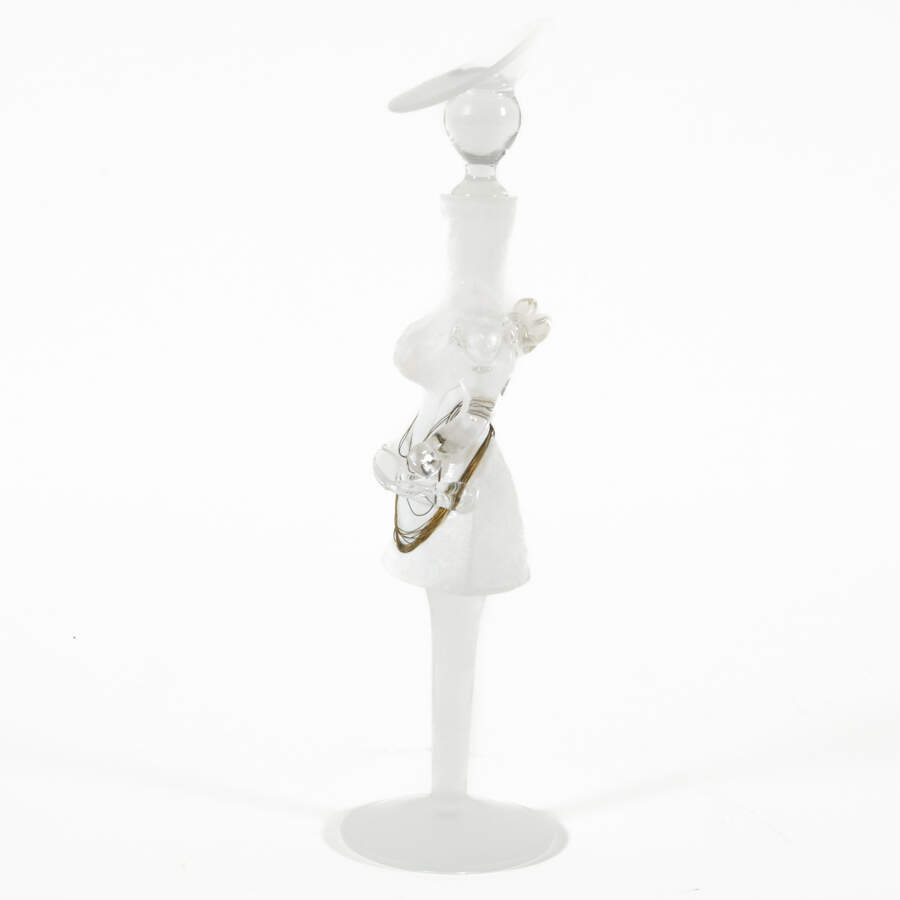 Gold Wire Figural Perfume Bottle by Elena Graure-5