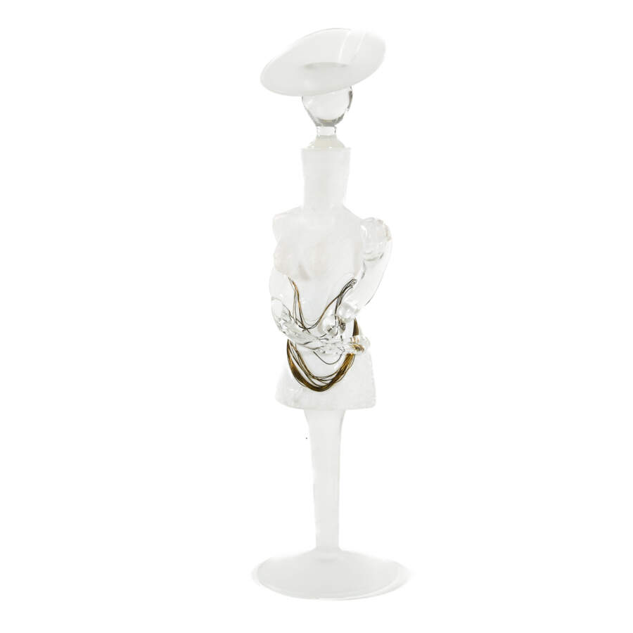 Gold Wire Figural Perfume Bottle by Elena Graure-3