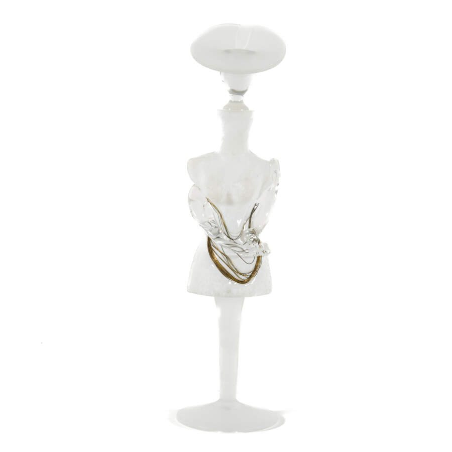Gold Wire Figural Perfume Bottle by Elena Graure-2