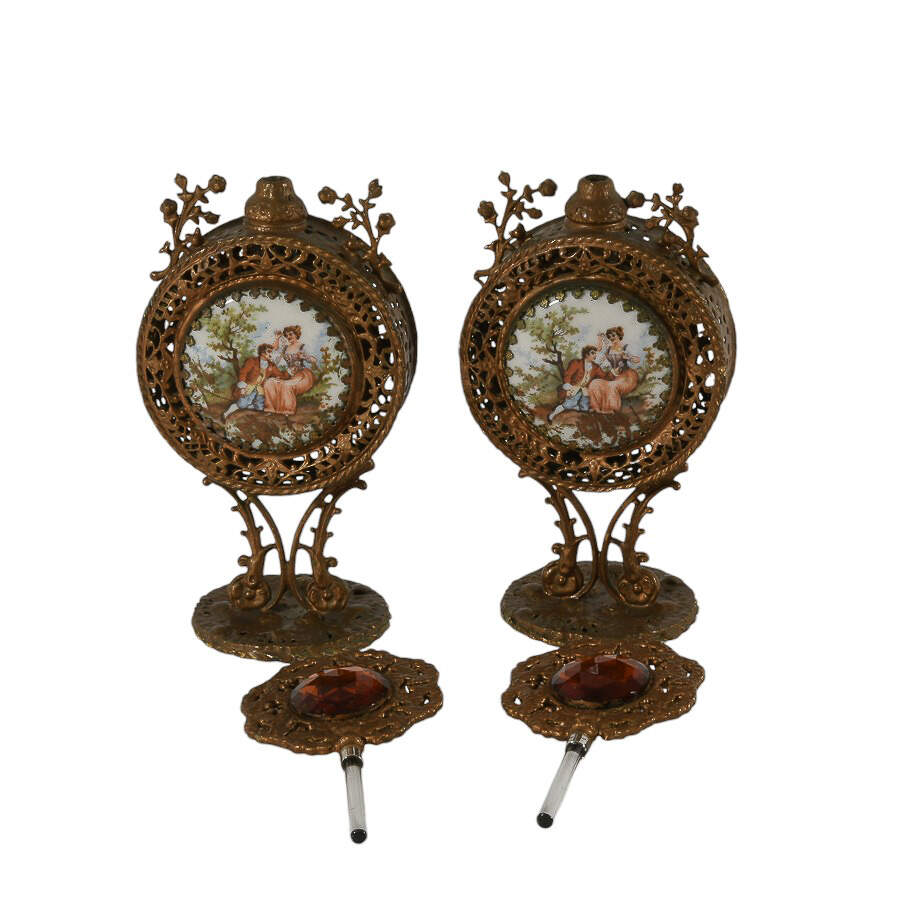 Matched Pair of Ormolu Perfume Bottles-5